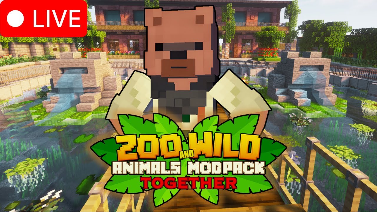 Terraforming and Building - Minecraft SMP: Zoo and Wild Animal (ZAWA) Together Mod - Liv
