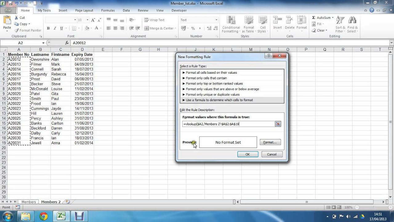 Highlight Missing Values in Excel with VLOOKUP
