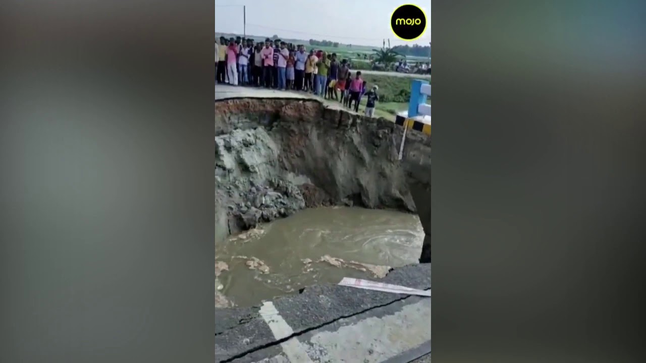 A Portion Of 'Sattarghat Bridge' On Bihar's Gandak River Collapses