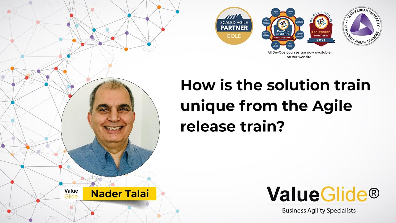 How is the solution train unique from the Agile release train in SAFe?