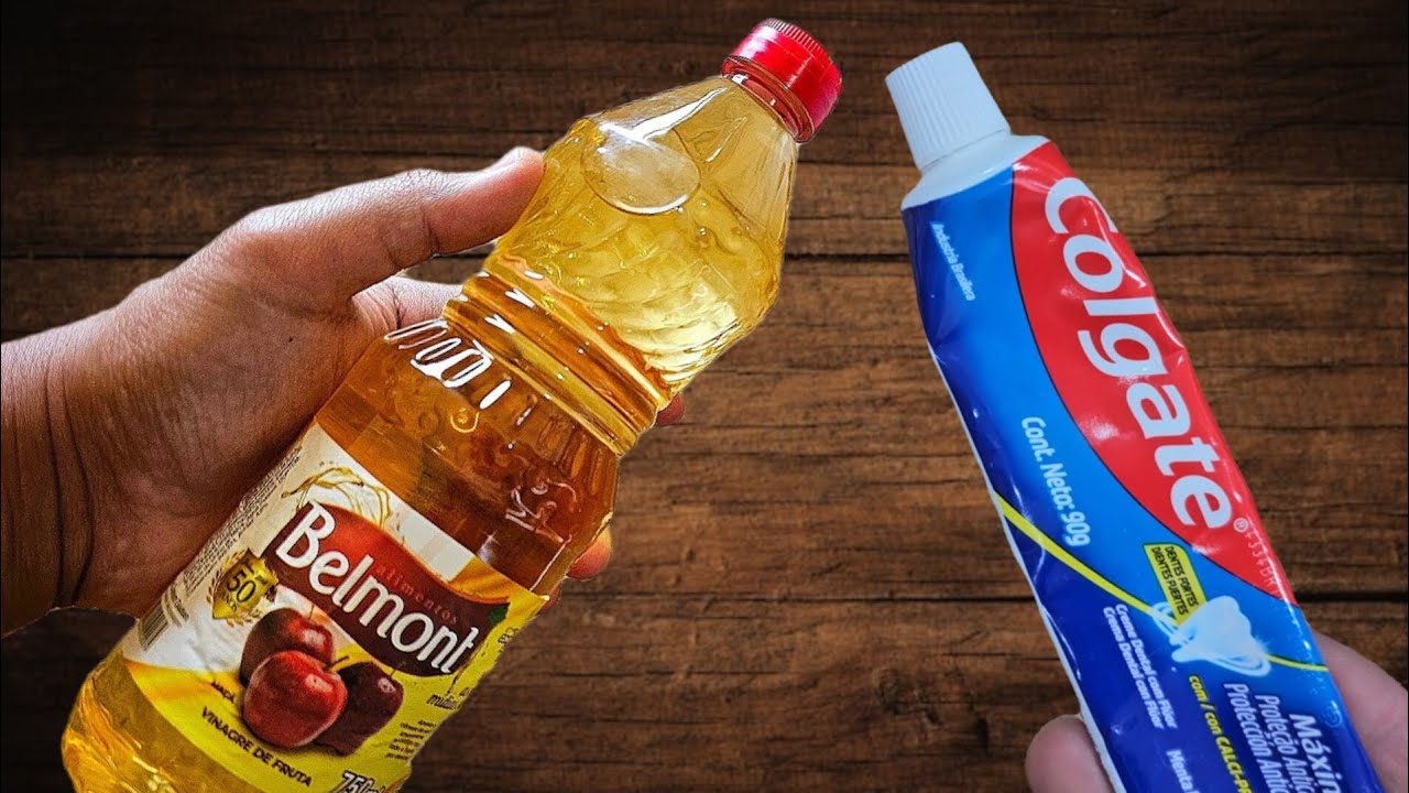 &Eacute; s&oacute; misturar CREME DENTAL com VINAGRE e n&atilde;o precisa mais GASTAR NO MERCADO