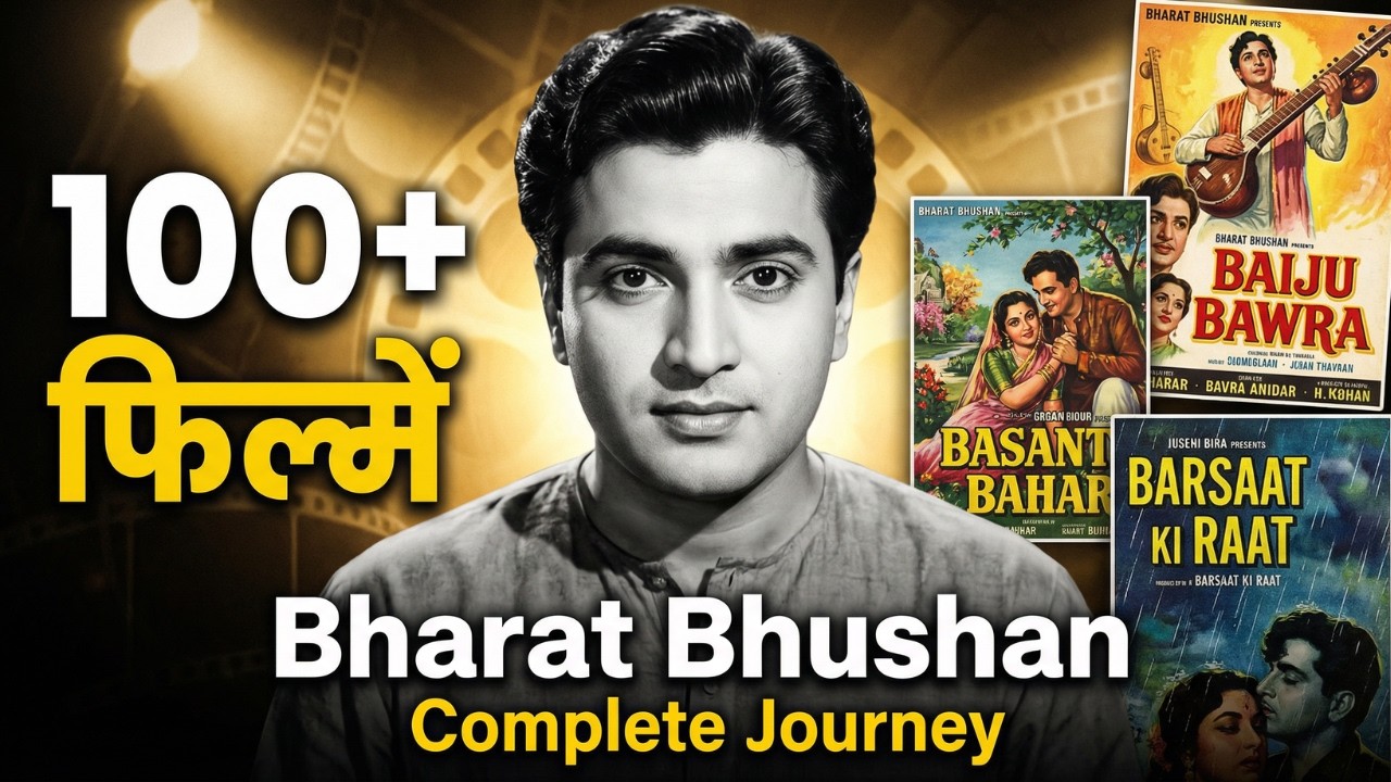 Bharat Bhushan All Movies List (1941–1991)  | Hits & Flops | Baiju Bawra to Chandni