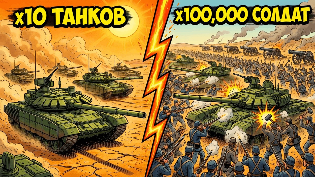ЧТО ЕСЛИ 10 ТАНКОВ Т-90М ПОПАЛИ НА ГРАЖДАНСКУЮ ВОЙНУ В США?