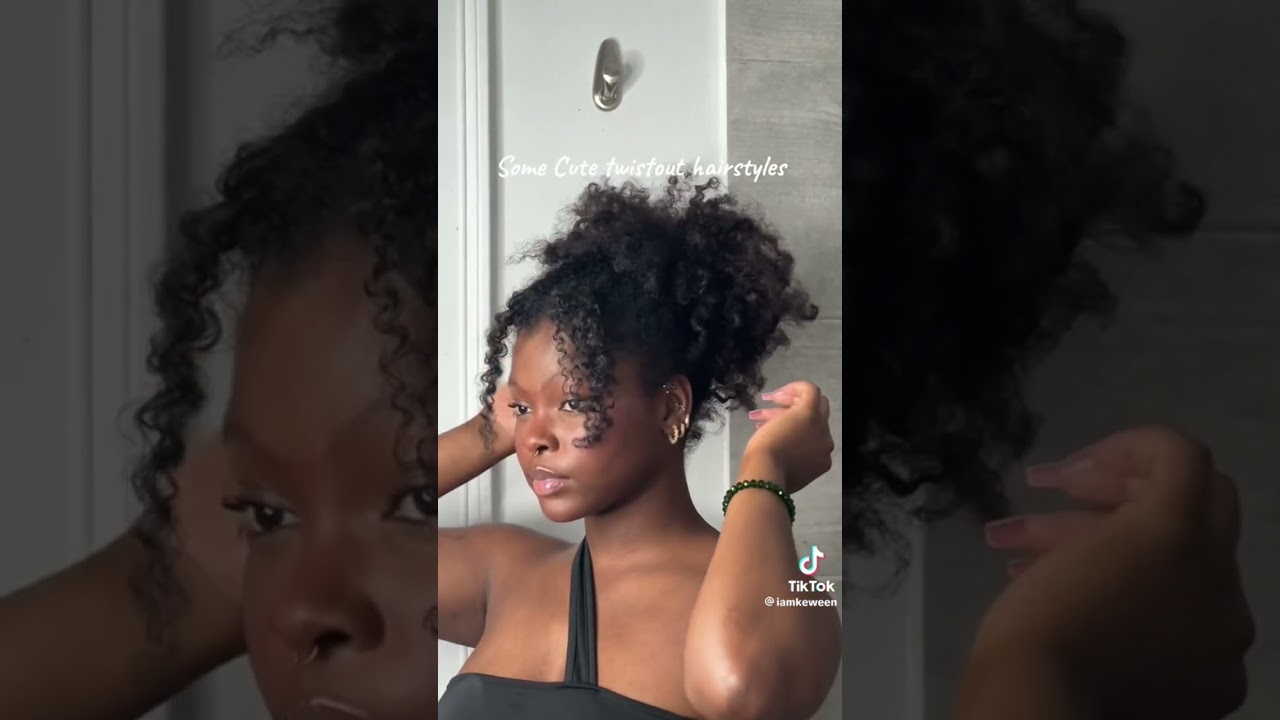 😍🦋Cute twist out hairstyles.            #4chair #shorts