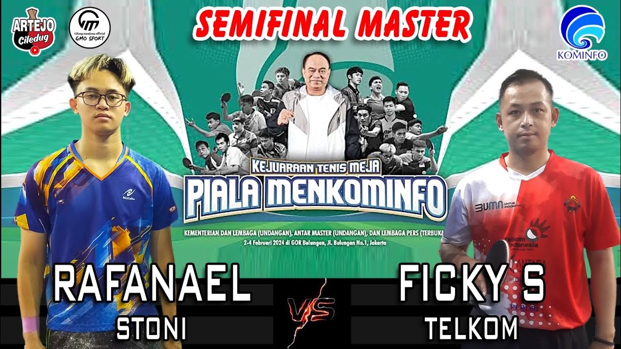 𝙎𝙀𝙈𝙄𝙁𝙄𝙉𝘼𝙇 𝙈𝘼𝙎𝙏𝙀𝙍‼️ NAEL / Stoni 🆚 FICKY Supit / Telkom || Kejuaraan Tenis Meja Menkominfo 2-4 Feb'24