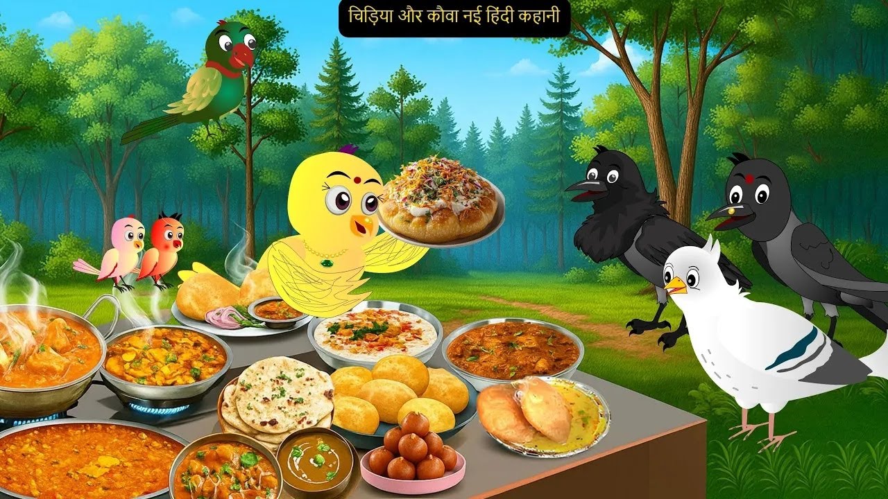 Chidiya Wala Cartoon | Rano Chidiya Wala Hindi Cartoon|New Epsiode Kalo Kauwa Aur Chidiya|Chichu TV
