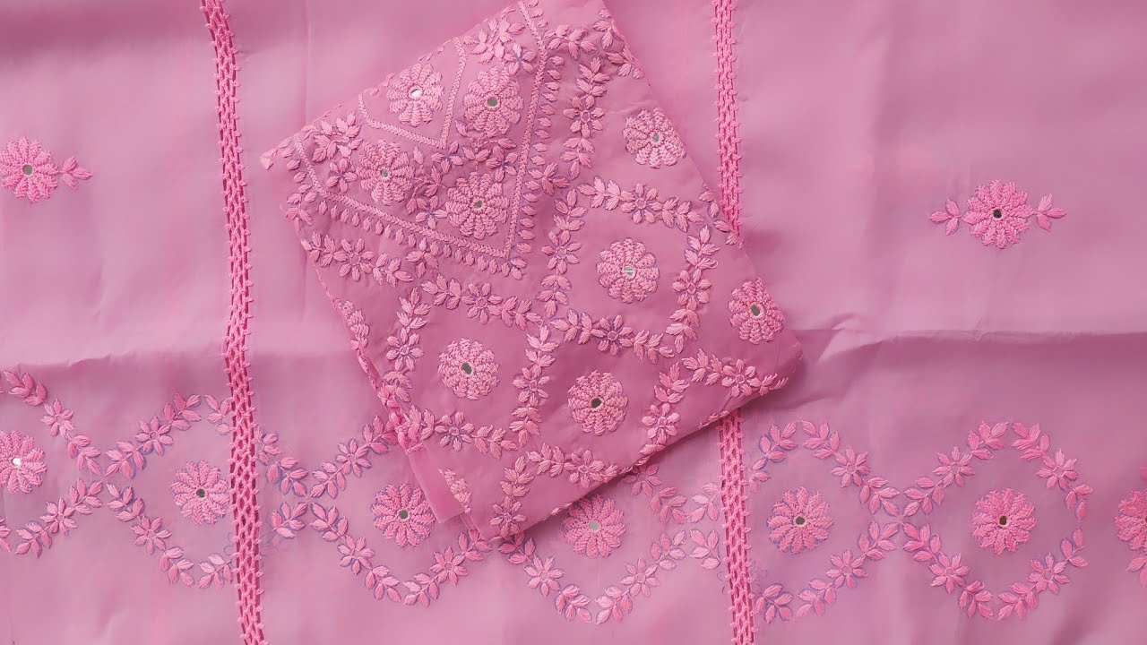 Fulkari dress in Bangladesh|হাতের কাজের জামার ডিজাইন|hater kajer jama|phulkari suits|پھلکاری ڈیزائن