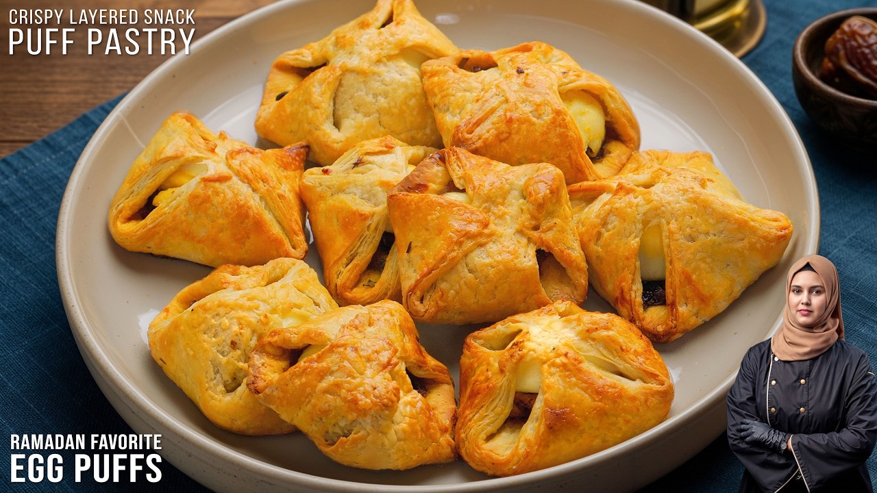 Crispy Egg Puffs | Puff Pastry Flaky & Buttery | Ramadan Iftar Snack