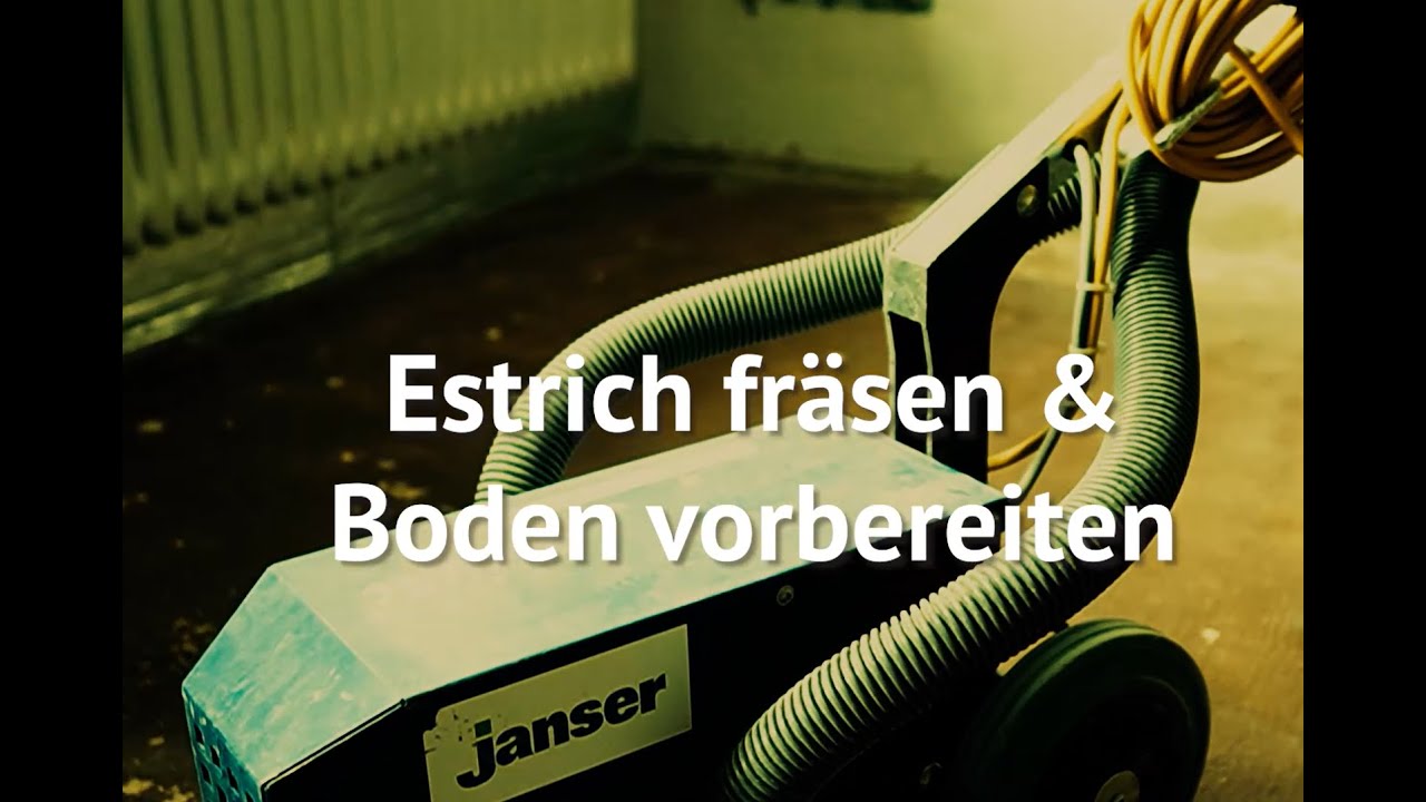 Anleitung - So bedienen Sie eine Estrichfräse