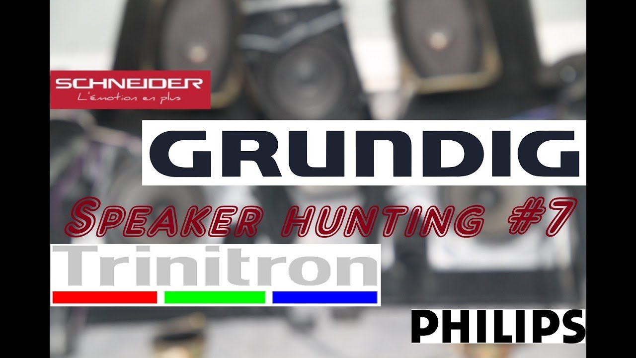 Speaker hunting video #7 | 80s Schneider , 2 Grundig , Sony trinitron and Philips Blackline crt