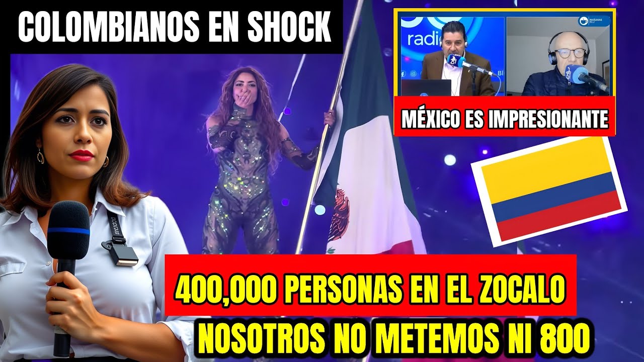 PERIODISTAS COLOMBIANOS QUEDAN SIN PALABRAS A LA RESPUESTA DE MÉXICO AL CONCIERTO DE SHAKIRA
