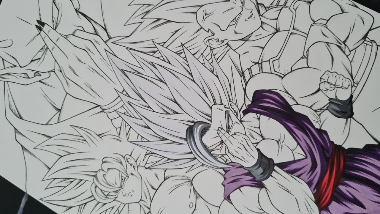 Drawing Gohan, Goku, Vegeta & Piccolo in their Strongest Forms!