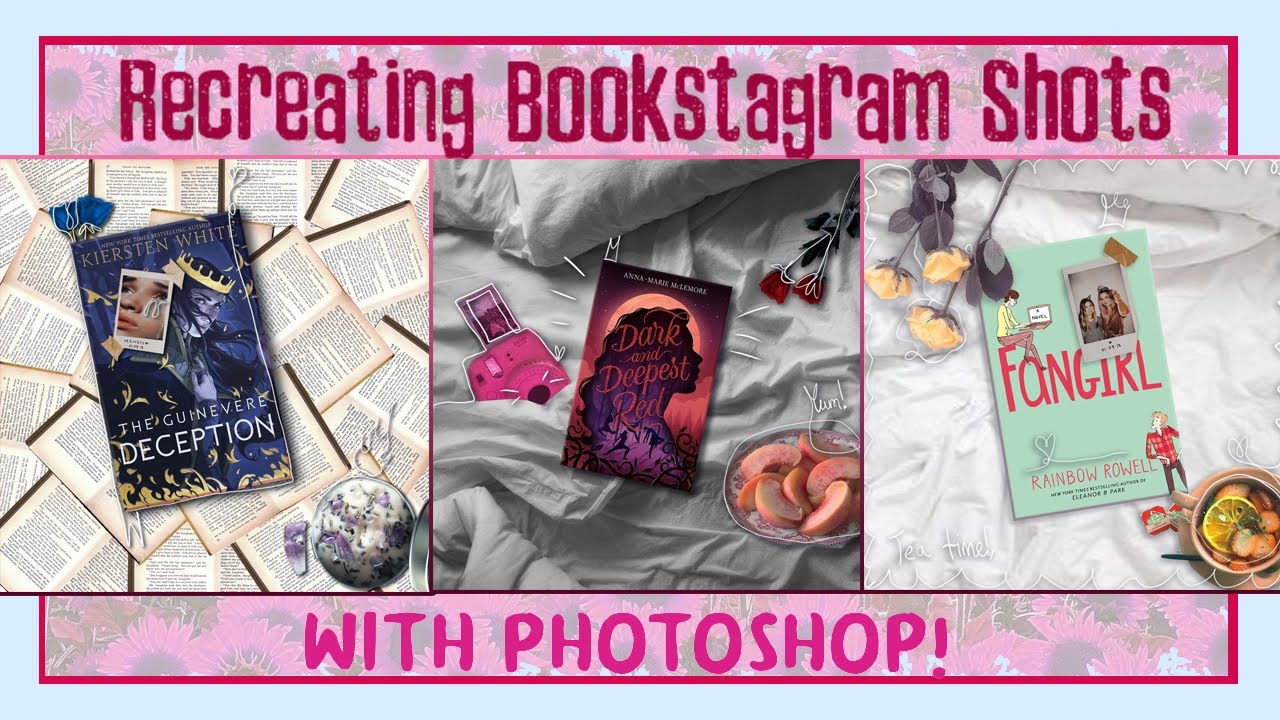 Bookstagram Challenge - Creating Aesthetic Instagram Photos With Photoshop || but with 720p quality