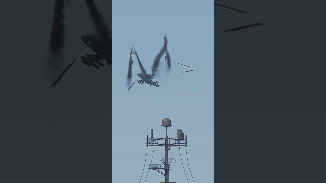 Ejecting from the Ka-50 Black Shark attack helicopter