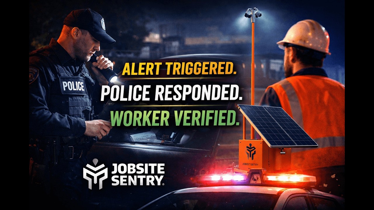 Real Jobsite Incident Caught Live | AI Detection Leads to Police Verification | Jobsite Sentry