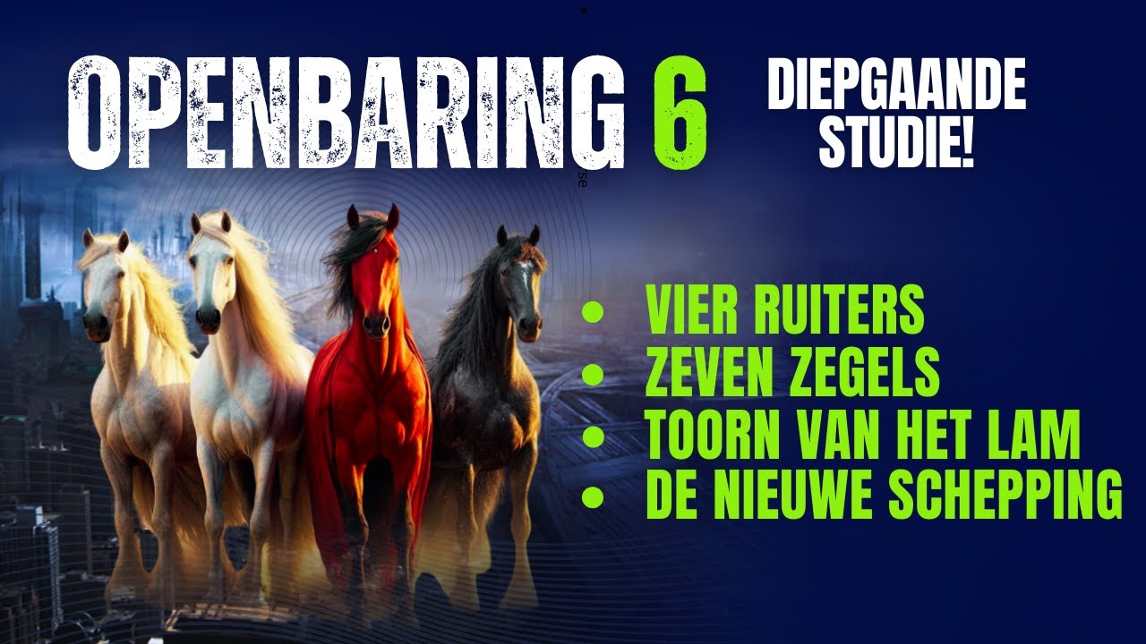 Openbaring 6  - De Eerste Zes Zegels Verbroken  👉🏼  inzicht in de vier paarden en de vier ruiters