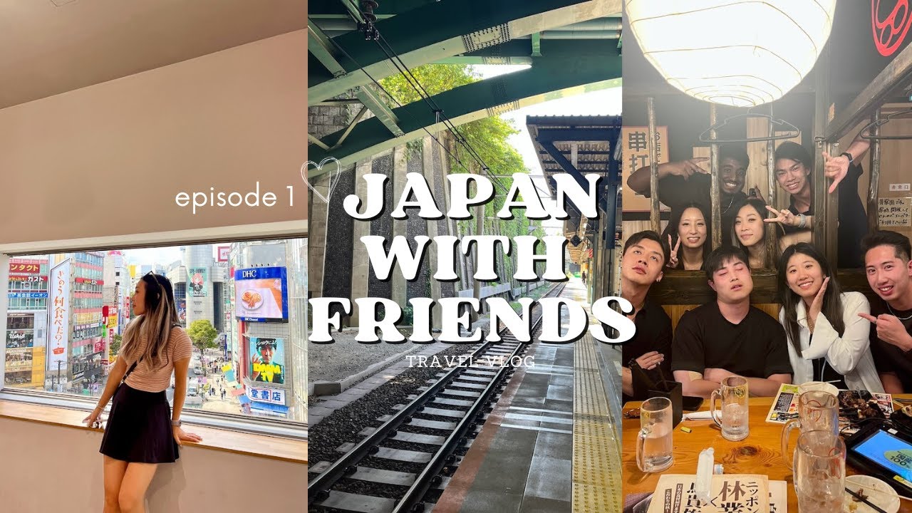 japan with friends ep 1: travelling as big group😎🍻🎎