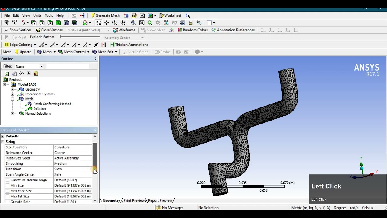 ANSYS FLUID FLUENT TUTORIAL 5.0- Water Tap mixer #ansys #ansysfluent #ansystutorial #cfd #simulation