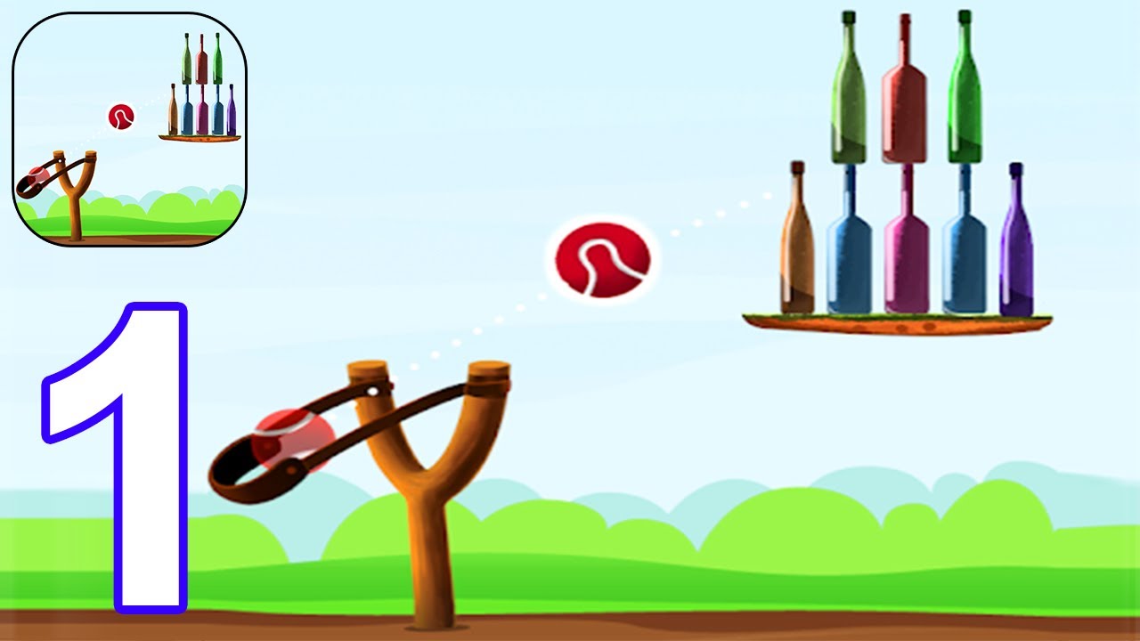 Bottle Shooting Game - Gameplay Walkthrough Part 1 Forest World Levels 1-26 (Android, iOS)