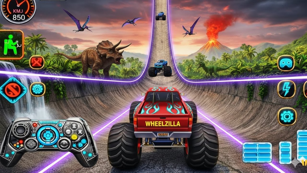 🚨 Monster Truck Mega Ramp Madness 🚛 Extreme Stunts, Impossible Tracks & Crazy Crash Racing 