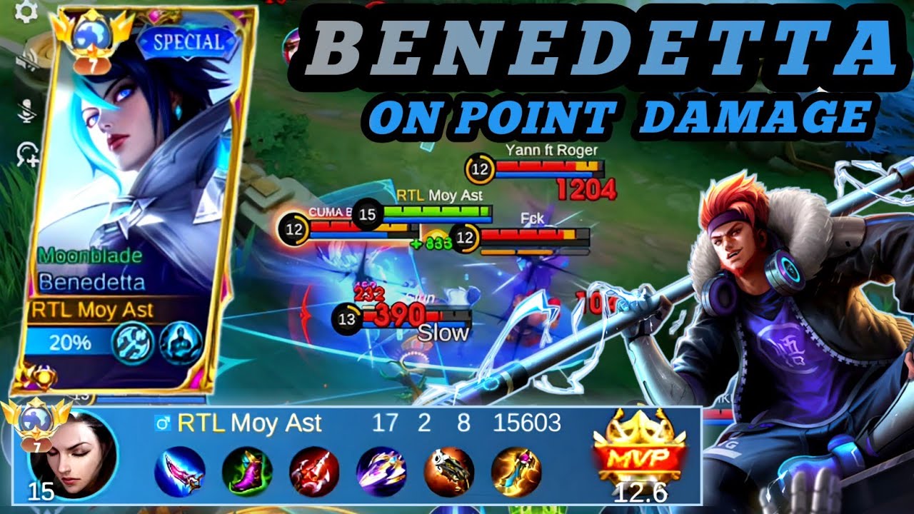TIPS BENEDETTA VS SUN❗HIGH DAMAGE GAMEPLAY BENEDETTA EXP LANE ~ MLBB