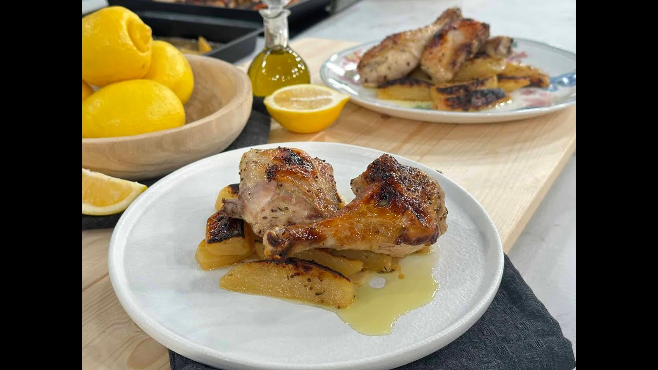 Kοτόπουλο με μέλι και μουστάρδα στο φούρνο