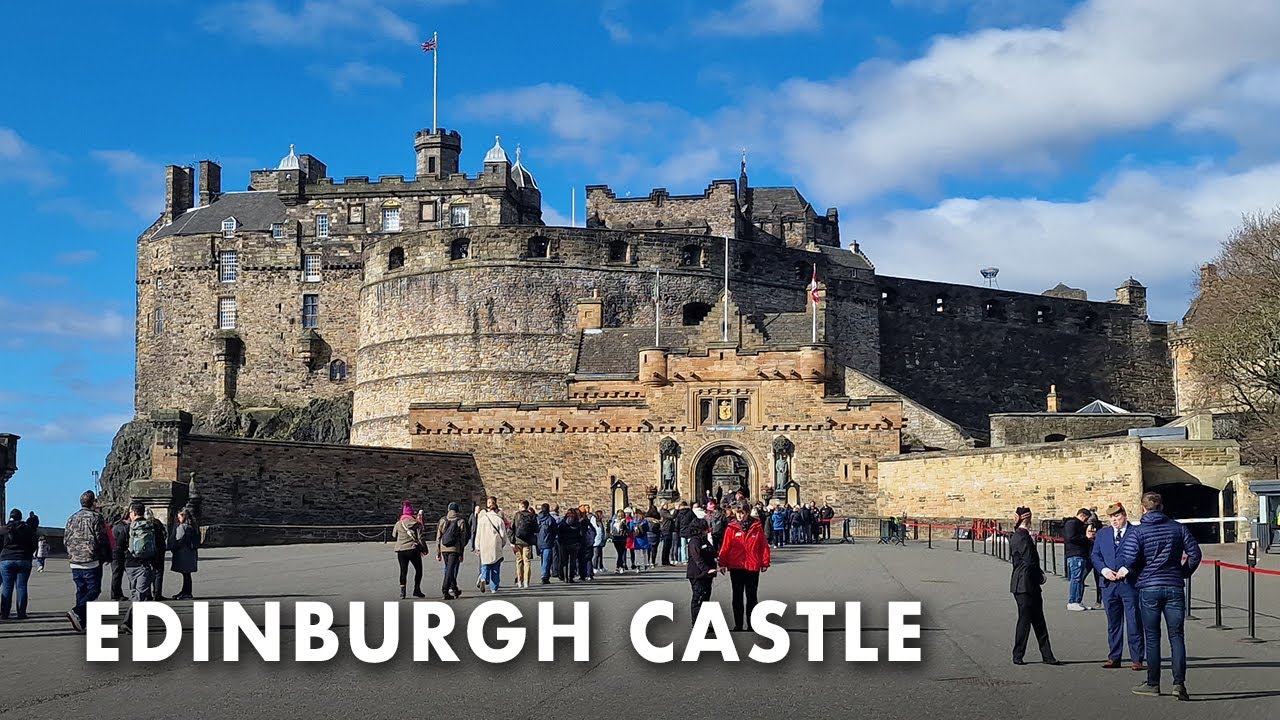 INSIDE EDINBURGH CASTLE | Best views of Edinburgh! | Scotland walking tour| 4K
