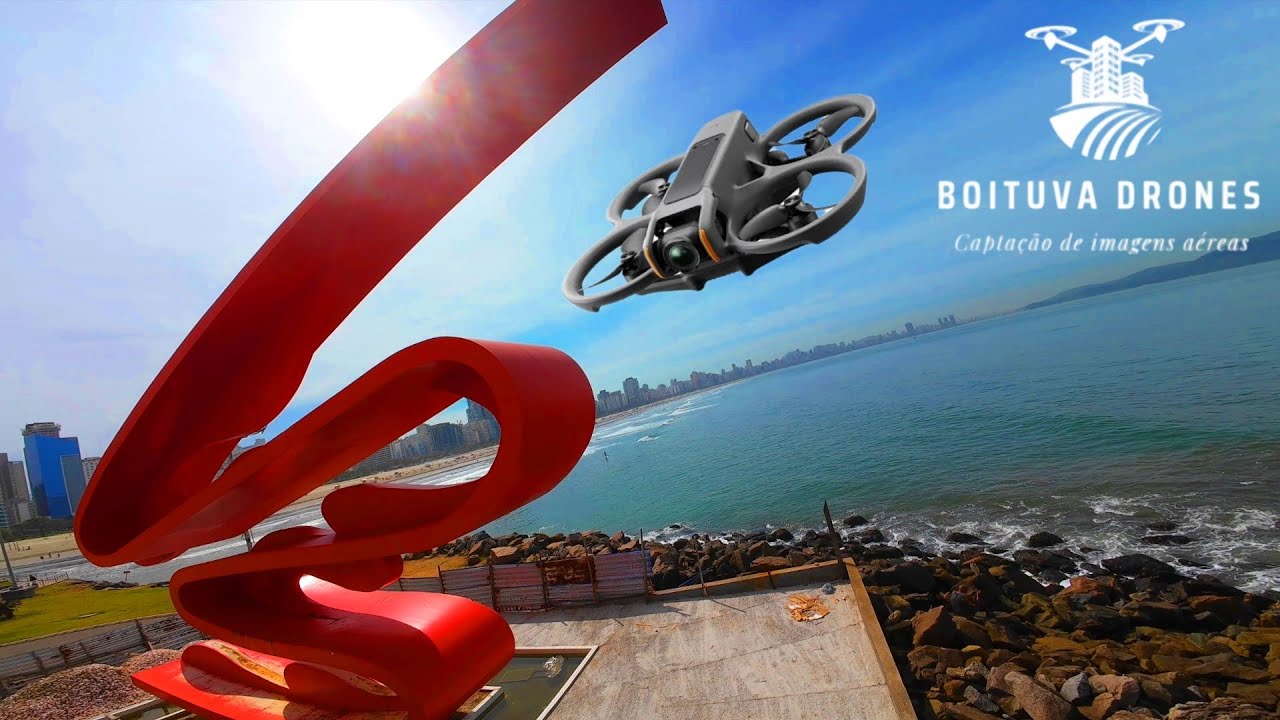 Quebra Mar em Santos aos olhos do Dji Avata 2.