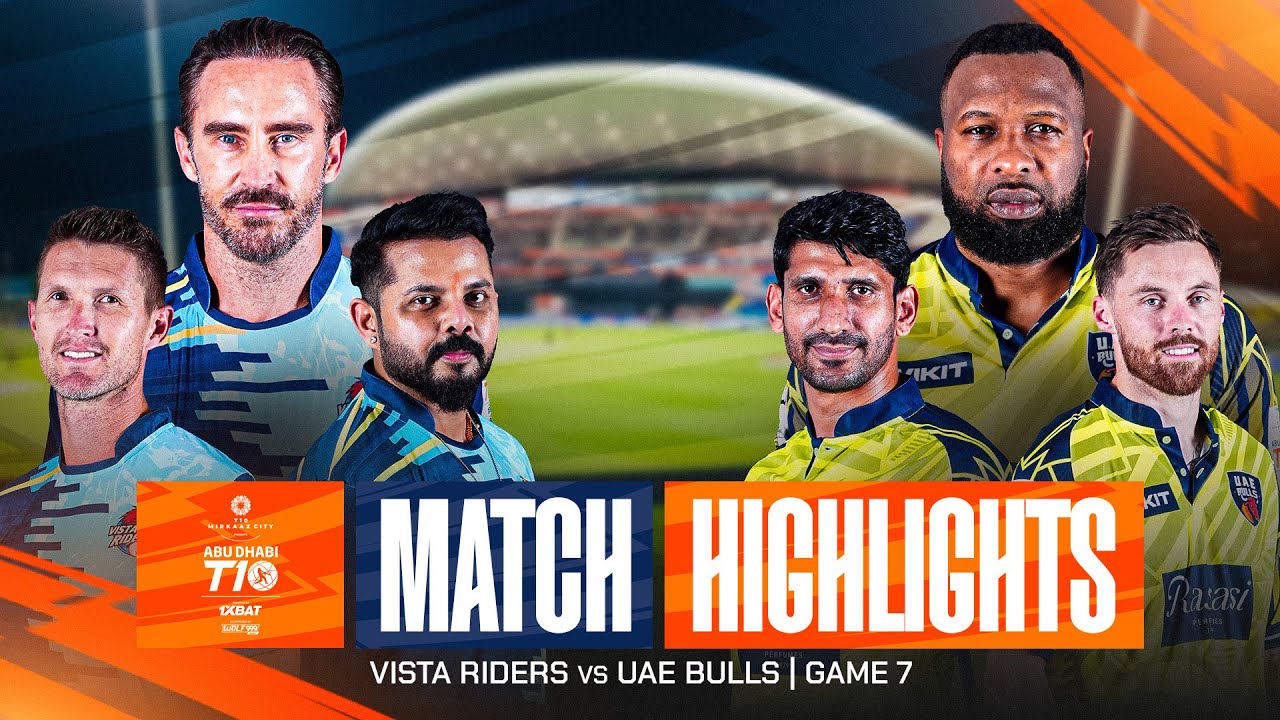 Лучшие моменты матча 2025 T10 I в Абу-Даби 07: UAE Bulls против Vista Riders | Сезон 9