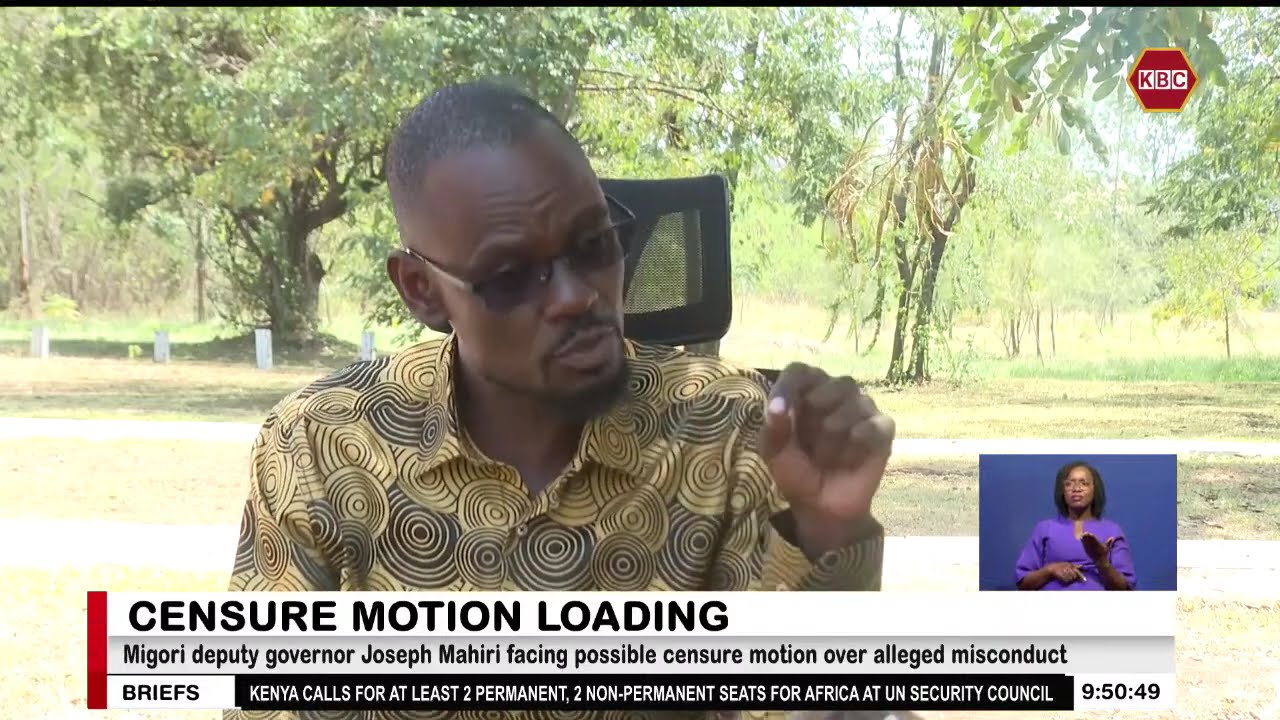 Migori deputy governor facing possible censure motion over alleged misconduct