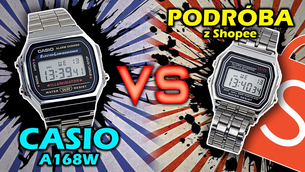 CASIO A168W vs PODRÓBA z Shopee | Porównanie zegarków