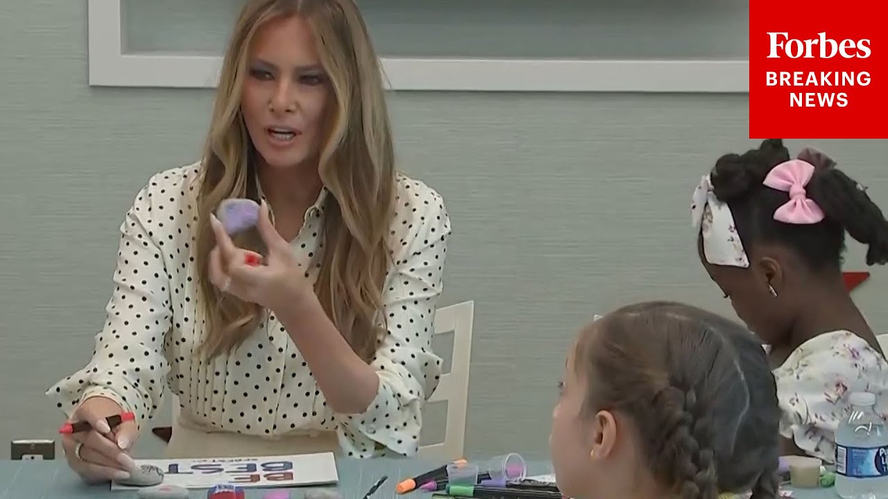 JUST IN: Melania Trump Does July 4th-Themed Arts & Crafts With Kids At Children's National Hospital
