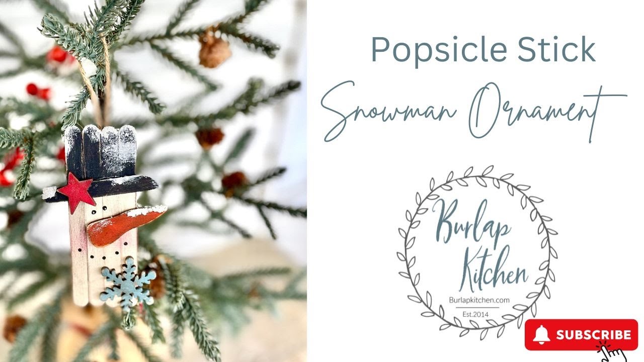 ❄️ DIY Popsicle Stick Snowman Ornament | Easy Christmas Craft Using Embellishments ❄️
