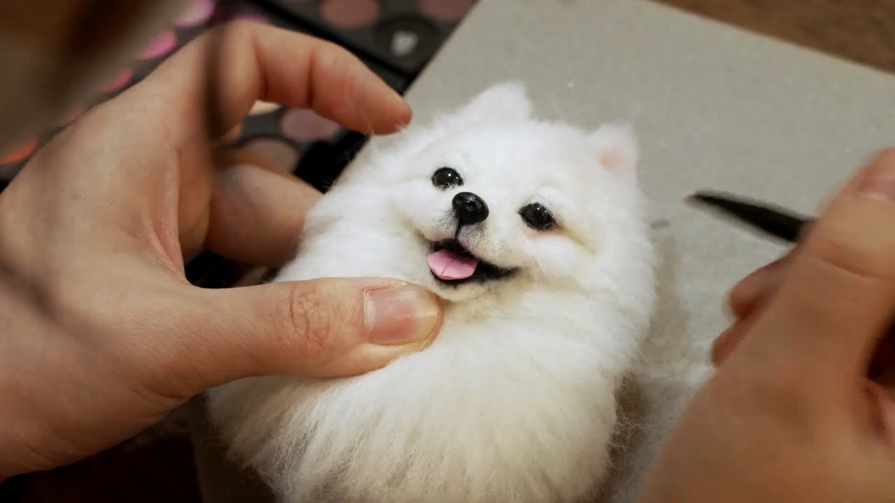 A Simple Needle Felting to Make a Cute Wool Dog | DIY