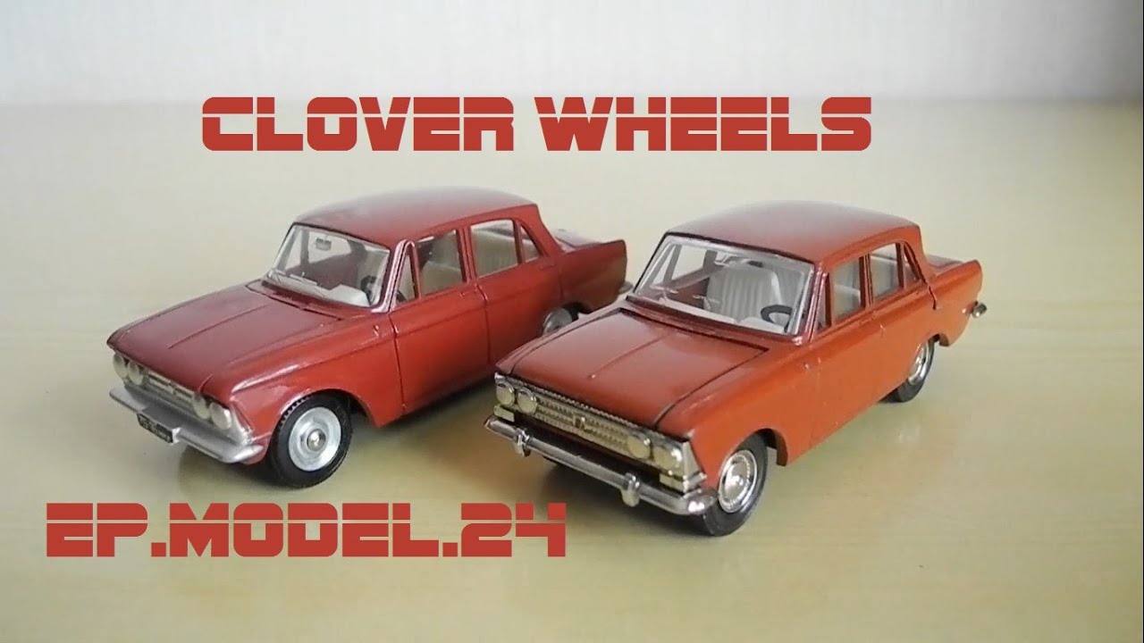 Moskvitch 408 1:43 Dinky comparison to Soviet made Moskvitch 412. Ep.model.24. (Clover wheels)