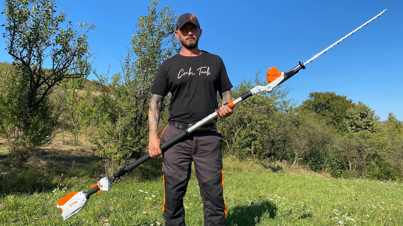 Unboxing Stihl Hla 86 telescopic hedge trimmer and starting it for the first time