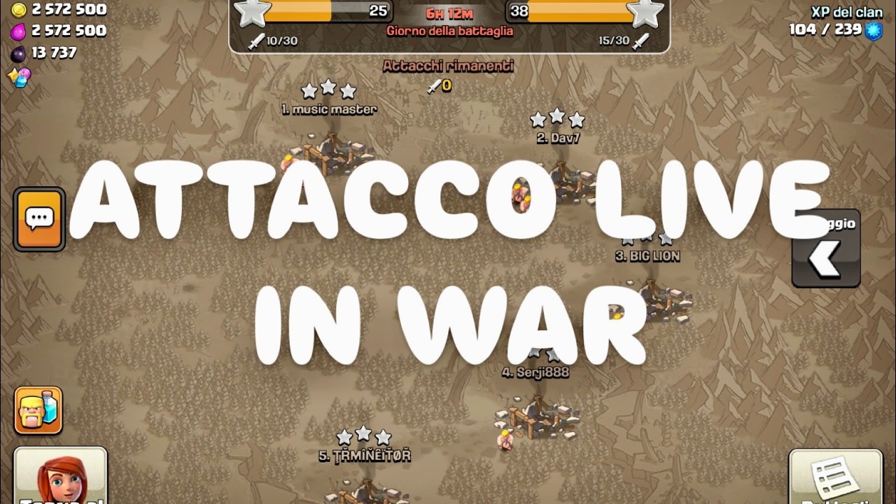 CLASH OF CLANS EP 180 ATTACCO LIVE IN WAR