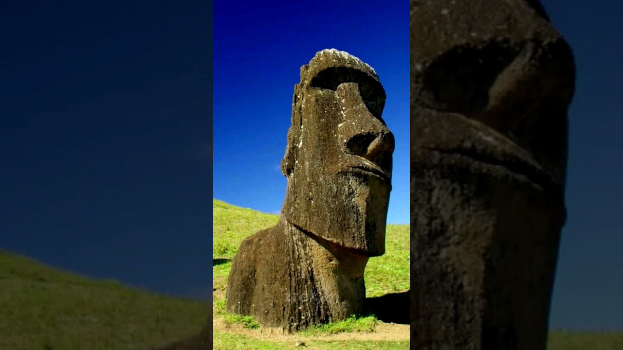 Essas Est&aacute;tuas t&ecirc;m corpos ocultos 🗿😱 #moai #meme