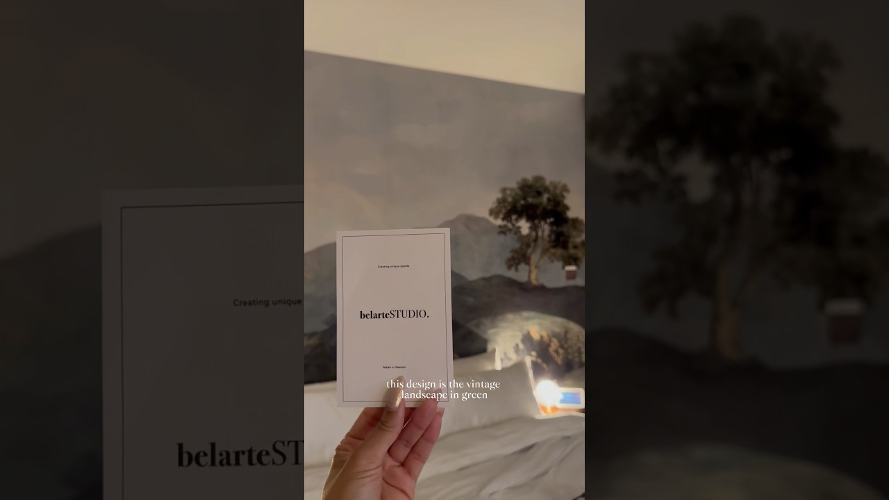 @belartestudio Vintage Landscape Wallpaper is everything I dreamed of 🌳 #diy #interiordesign