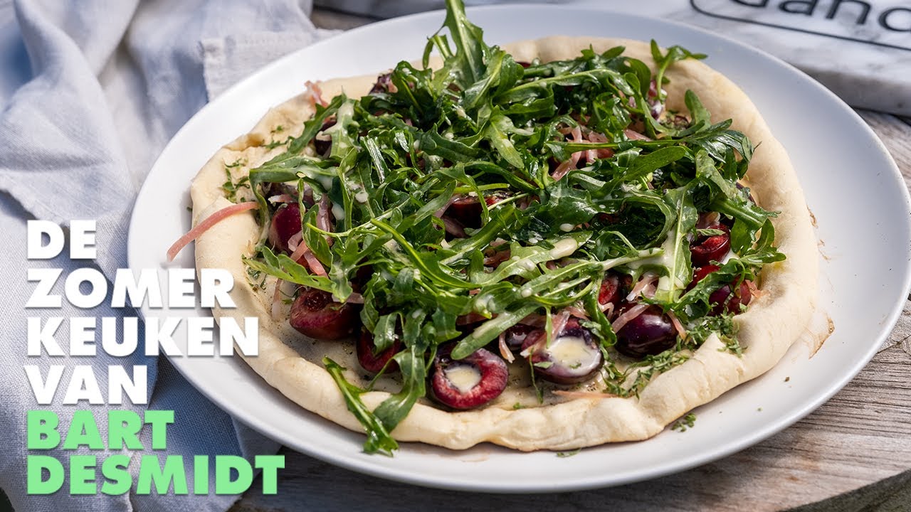De Zomerkeuken van Bart Desmidt - Pizza met Stilton en kersen