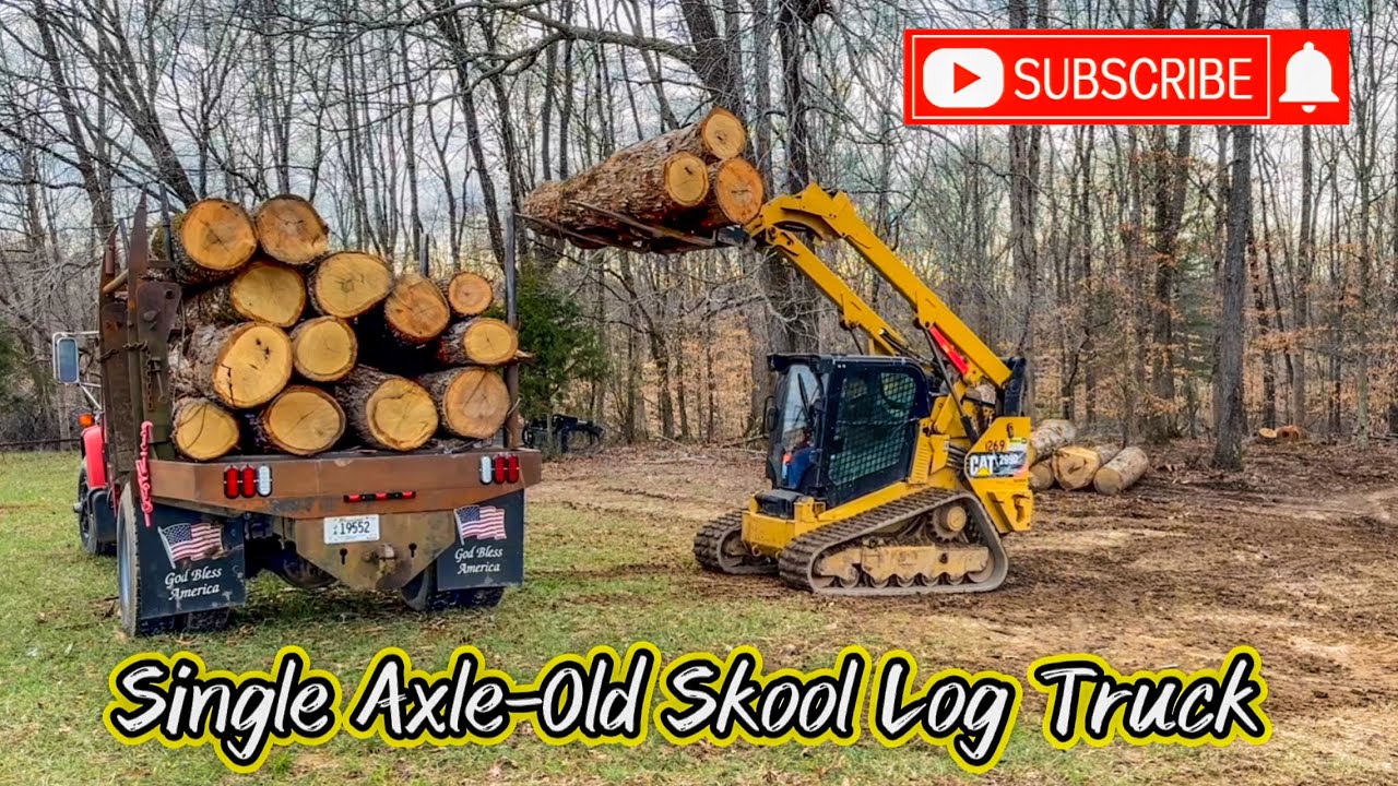 Trying to beat the SNOW….LOADING and HAULING LOGS! #196