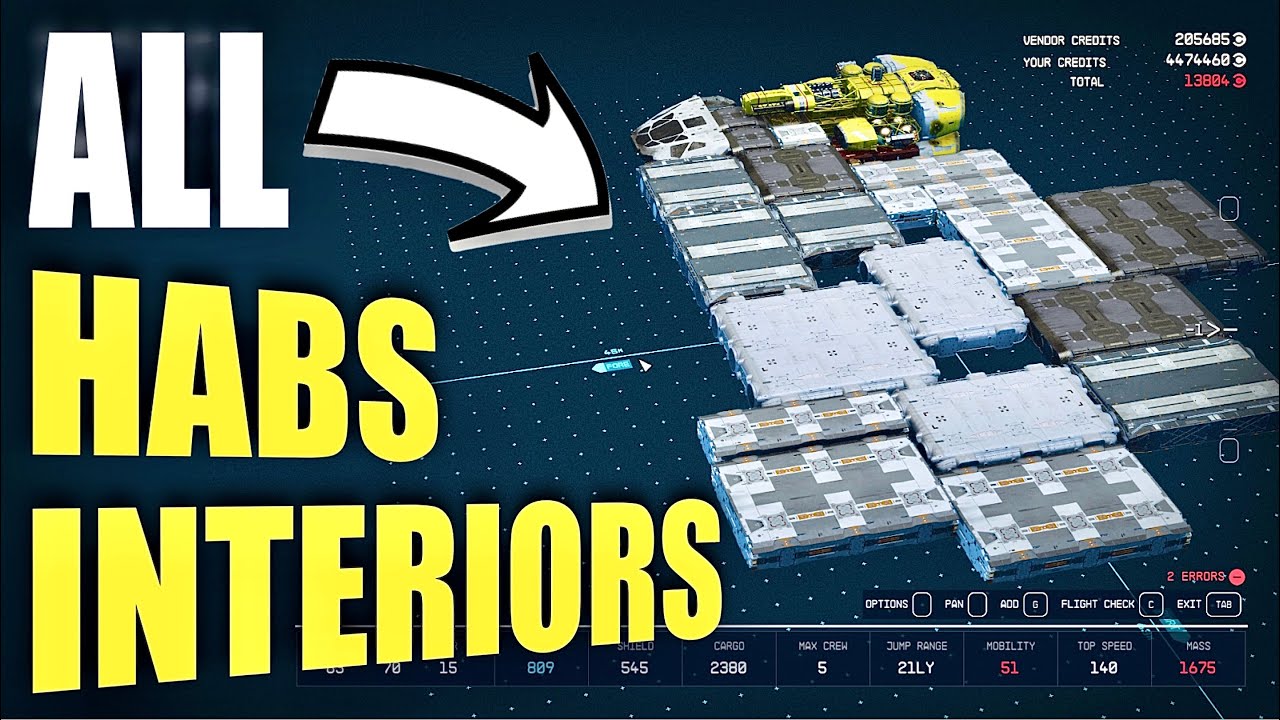 ALL Starfield Habs Interiors