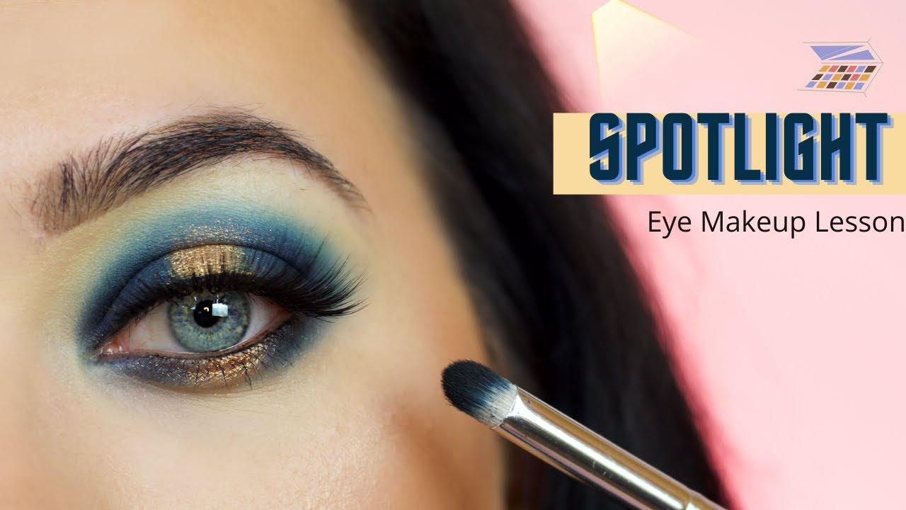 Blue Halo Eye Makeup Tutorial Step by Step - Perfect for Prominent Eyes!