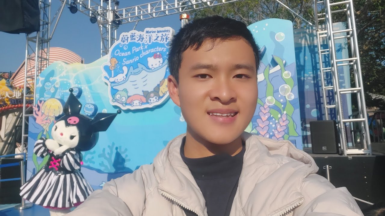 (等Kuromi出現期間見到樽樽返入去休息)海洋公園高峰樂園蔚藍海洋之旅之Kuromi見面會