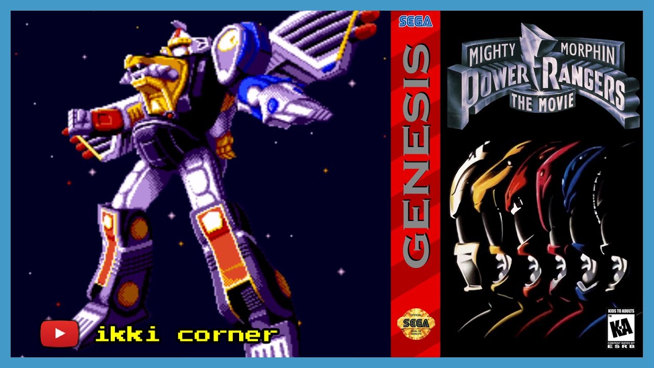 Power Rangers: The Movie - All Boss Battles, scene & Ending (Sega Genesis)