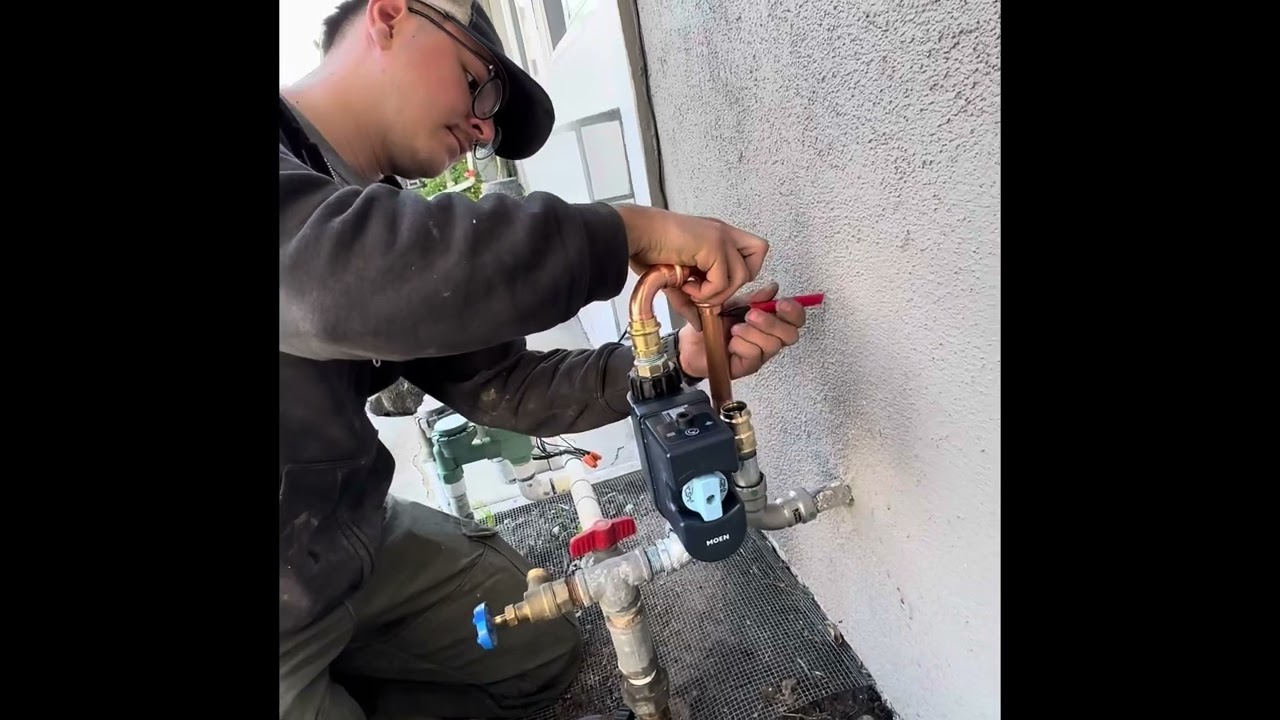Installing a Moen Flo automatic water shut off device on an older home with Galvanized steel pipes.
