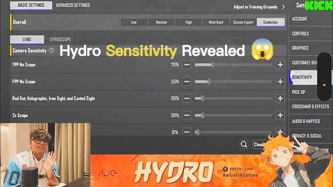 TAG Hydro Sensitivity Revealed 😱🔥 | Basic Sensitivity and Advanced Sensitivity 🖤🔝 | 