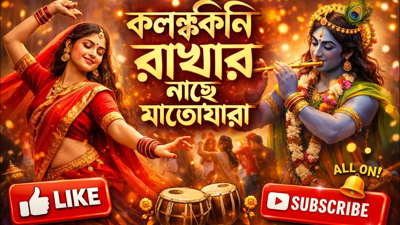 কলঙ্কিনী রাধা নাচের গান | Bengali Folk Dance Kirtan | Radha Krishna Dance Song