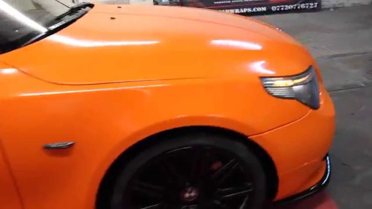 BMW E60 Gloss Orange Wrap 360