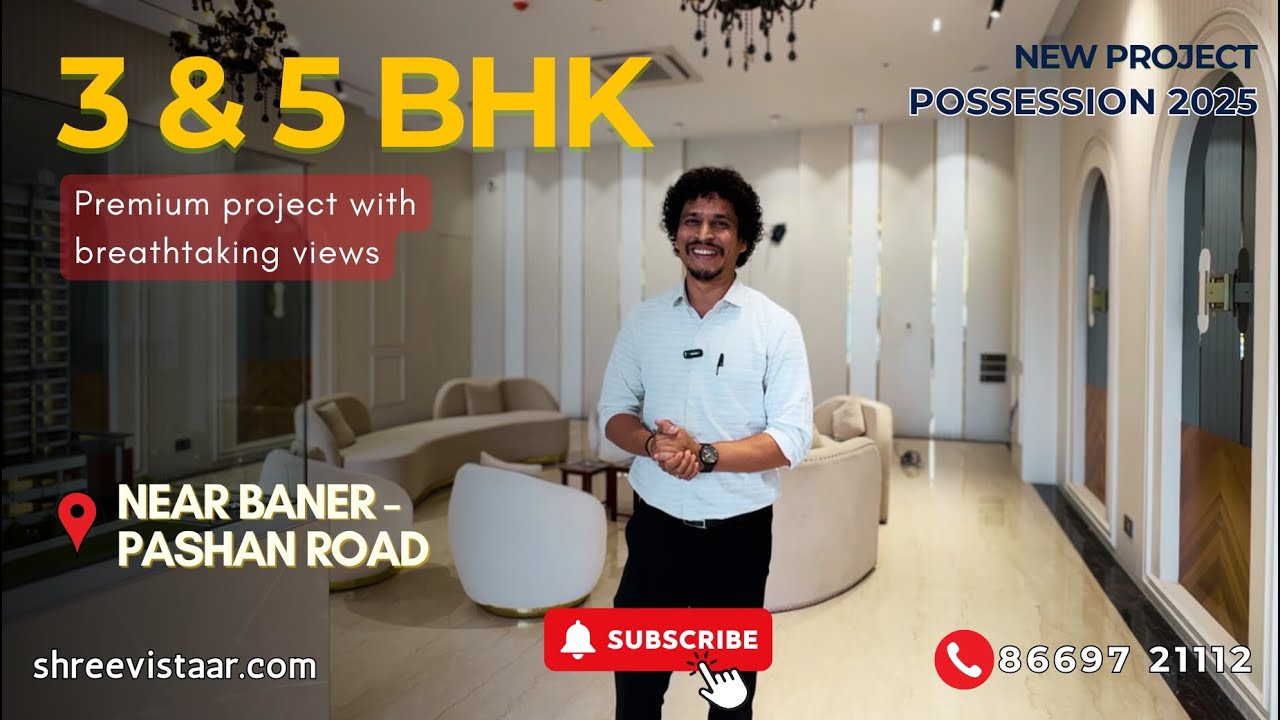 This Premium project in Baner- Pashan area has lavish 3 & 5 BHKs ! SAMPLE FLAT Explained!